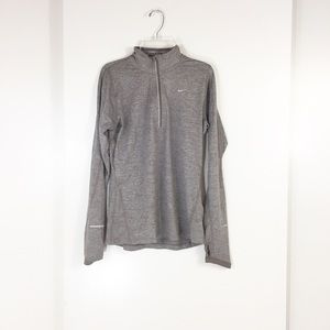 Nike Drifit Half Zip Pullover Neutral Brown Small